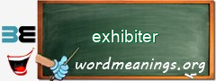 WordMeaning blackboard for exhibiter